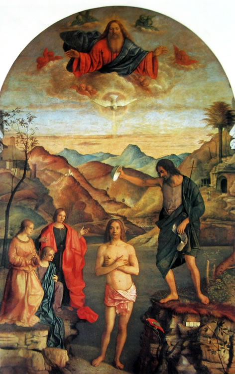 Al momento stai visualizzando Il battesimo di Cristo (Vicenza) di Giovanni Bellini